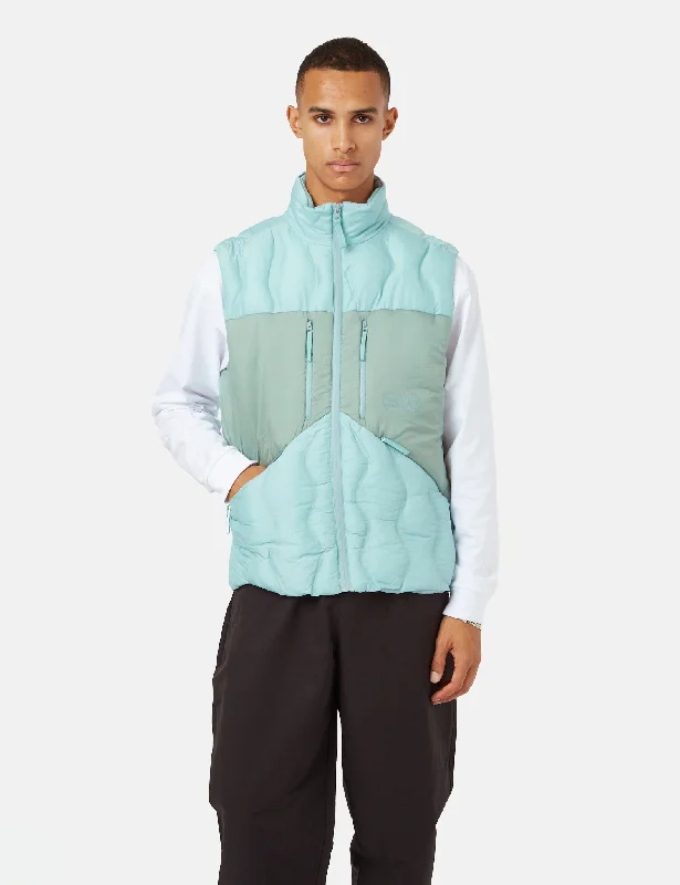 women's waistcoats that are suitable for pairing with shortswomen's waistcoats that are suitable for pairing with shortsCarrier Goods Heat Quilt Gilet - Sky Blue