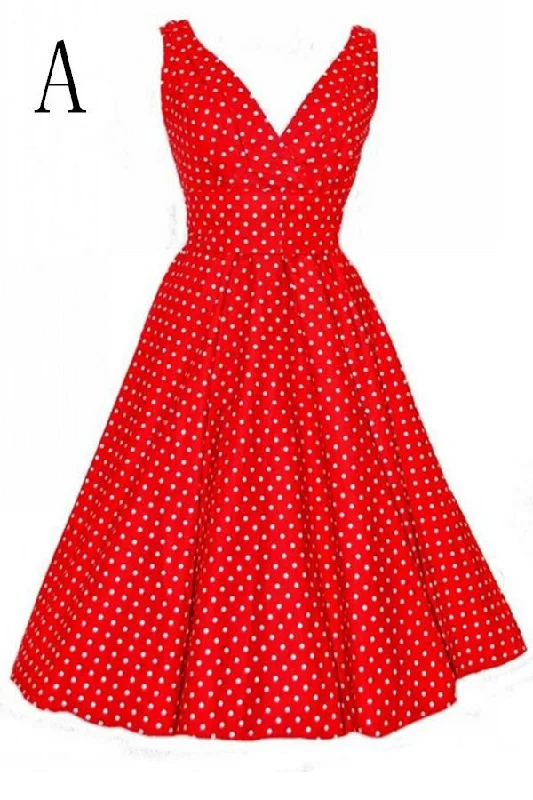 Crop – Shortened length, typically above the waistCrop – Shortened length, typically above the waistV-neck Handmade Free Shipping Short Vintage Dress For Teens V10
